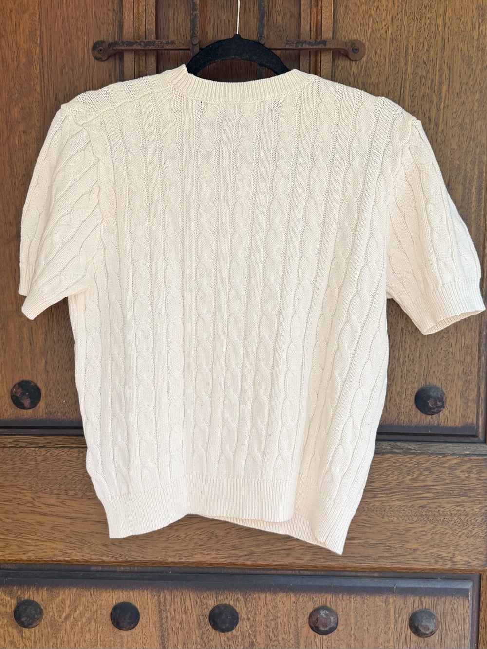 Ralph Lauren White Cable-Knit Crewneck Sweater Size L - Picture 6 of 6